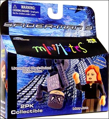 Marvel Minimates figure 51-B Unmasked Black-Suited Spider-Man and Mary Jane