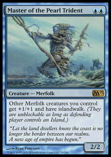 Magic the Gathering: 2013 Core Set (Base Set) card 59 Master of the Pearl Trident