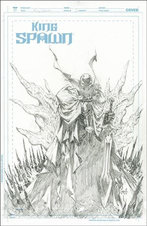 King Spawn issue 1-H Greg Capullo 1:50 Raw Cover