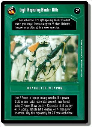 Star Wars: Premiere Limited (Base Set) card 158 Light Repeating Blaster Rifle