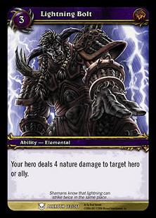 World of Warcraft: Heroes of Azeroth (Base Set) card 113 Lightning Bolt
