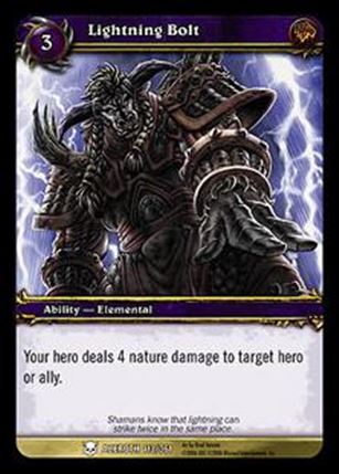 World of Warcraft: Heroes of Azeroth (Base Set) card 113 Lightning Bolt