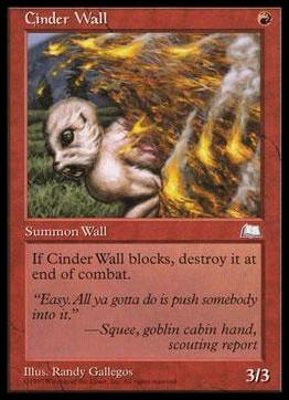 Magic the Gathering: Weatherlight (Base Set) card 94 Cinder Wall