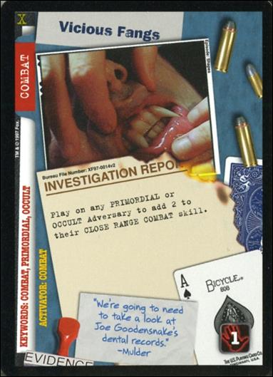 X-Files: The Truth Is Out There (Base Set) card XF97-0014v2 Vicious Fangs