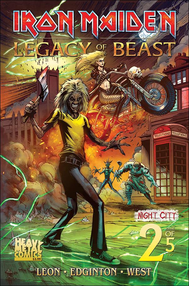 Iron Maiden Legacy of the Beast: Night City issue 2 Richard Friend Cover