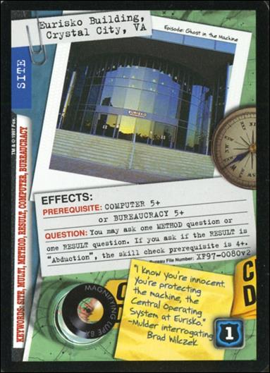 X-Files: The Truth Is Out There (Base Set) card XF97-0080v2 Eurisko Building, Crystal City, VA