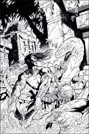 Turok: Dinosaur Hunter (2014) issue 1-W Paul Pelletier Heroes' Haven Comics Virgin Cover
