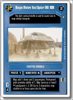 Star Wars: A New Hope Revised (Base Set) card 75 Bespin Motors Void Spider THX 1138