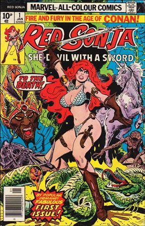 Red Sonja (1977) issue 1-B UK Price Cover