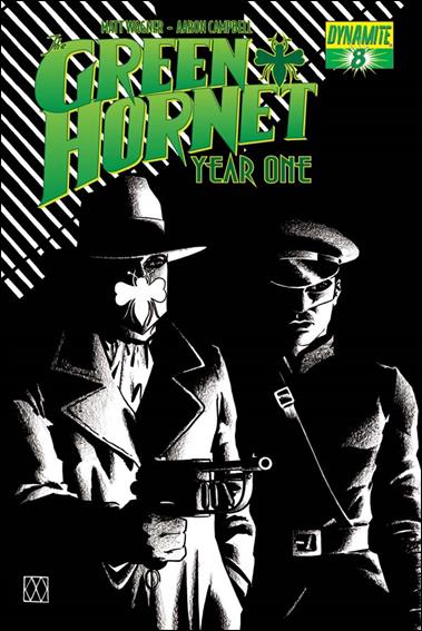 Green Hornet: Year One issue 8-C Matt Wagner Black, White & Green Cover