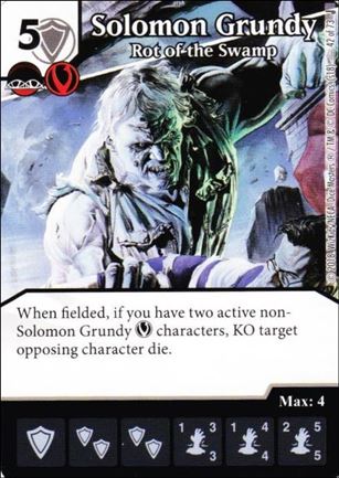 DC Comics Dice Masters Justice card 42 Solomon Grundy: Rot of the Swamp