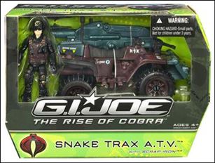 G.I. Joe Movie - The Rise of Cobra Vehicles figure 6 Snake Trax ATV w/ Scrap Iron