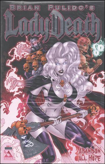 Brian Pulido's Lady Death: Abandon All Hope issue 2-I Platinum Foil Cover Polybagged with COA 1/1150
