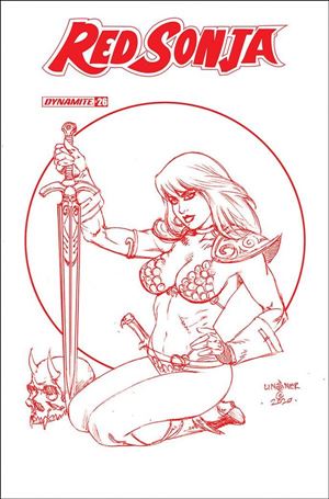Red Sonja (2019) issue 26-N Joseph Michael Linsner 1:25 Red Line Art Cover