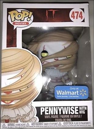 POP! Movies figure 474-B Pennywise with Wig (Yellow Eyes) Walmart Exclusive