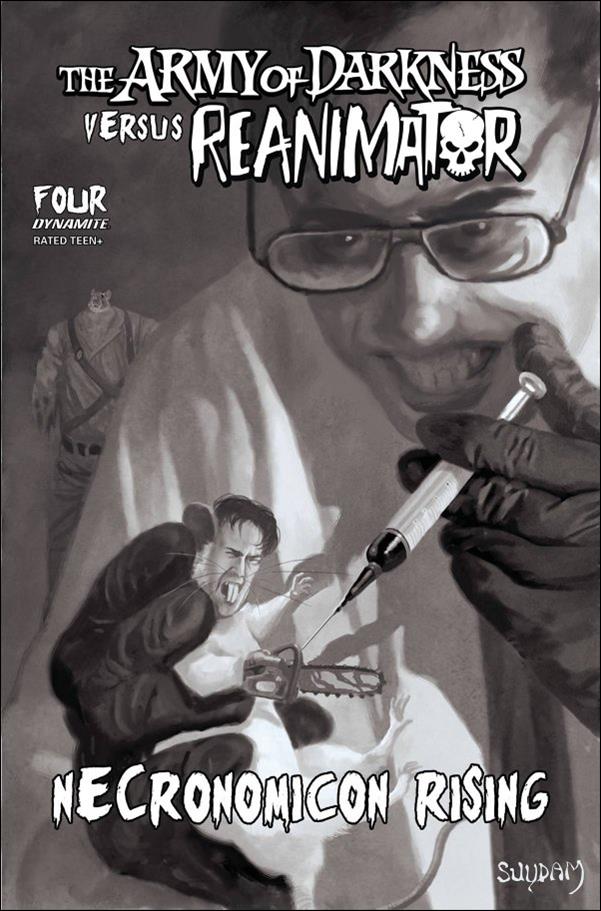 Army of Darkness vs Reanimator: Necronomicon Rising issue 4-F Arthur Suydam 1:15 B&W Cover
