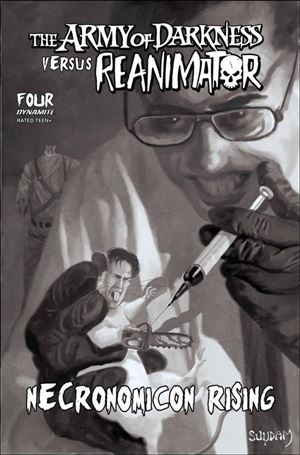 Army of Darkness vs Reanimator: Necronomicon Rising issue 4-F Arthur Suydam 1:15 B&W Cover