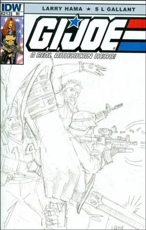 G.I. Joe: A Real American Hero issue 212-C Larry Hama 1:10 Sketch Cover 