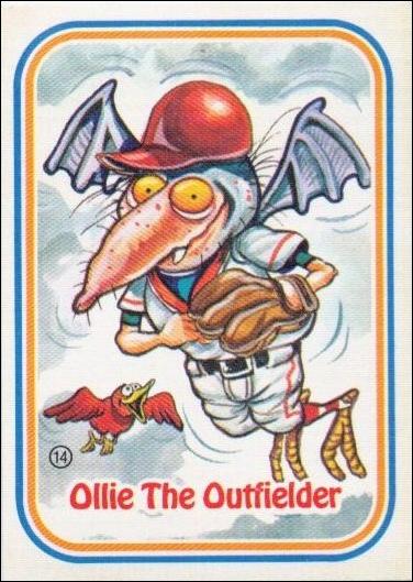 Awsome! All-Stars (Base Set) card 14-B Ollie The Outfielder / Puzzle Back