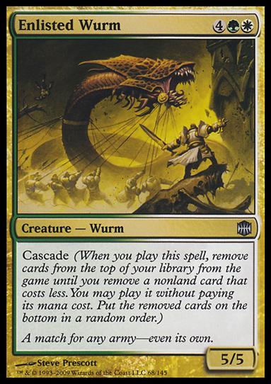 Magic The Gathering: Alara Reborn (Base Set) card 68 Enlisted Wurm