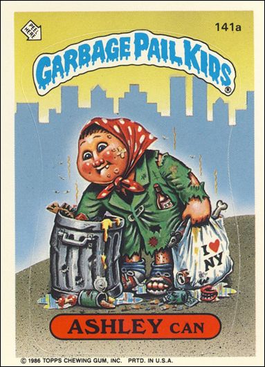 Garbage Pail Kids: Series 04 (Base Set) card 141a Ashley Can