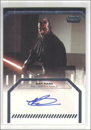 Star Wars Galactic Files (Autograph Subset) card nn15 Ray Park as Darth Maul 1/500 (1:605 Packs)
