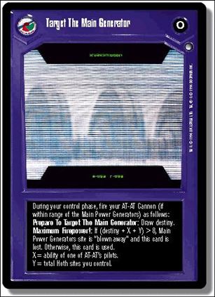 Star Wars: Hoth Limited (Base Set) card 34 Target The Main Generator