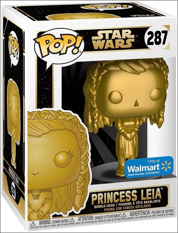 POP! Star Wars figure 287-B Princess Leia (Endor) (Gold) Walmart Exclusive