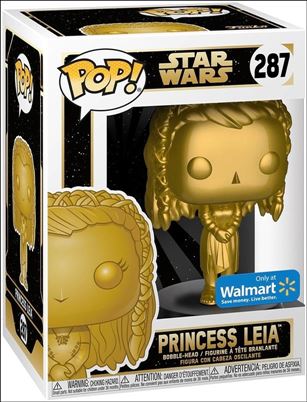 POP! Star Wars figure 287-B Princess Leia (Endor) (Gold) Walmart Exclusive