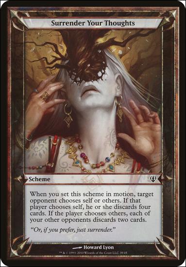 Magic the Gathering: Archenemy (Scheme Subset) card 39 Surrender Your Thoughts