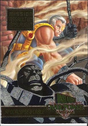 Marvel Ultra: Onslaught (Overpower Mission Powerblast Subset) card 4 Apocalypse & Cable