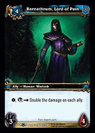 World of Warcraft: Through the Dark Portal (Base Set) card 155 Barnathrum, Lord of Pain