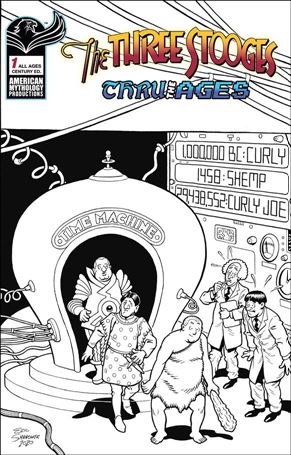 Three Stooges Thru the Ages issue 1-D Eric Shanower Black & White Century Cover 1/100