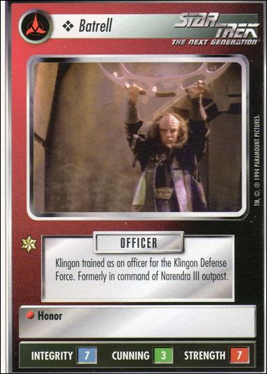 Star Trek: Premiere Unlimited (Base Set) card 253 Batrell