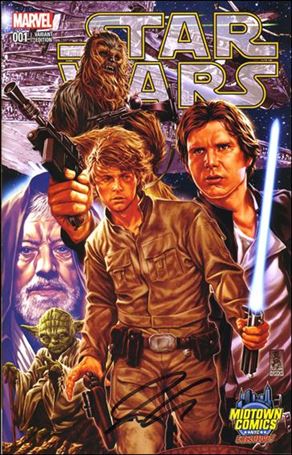 Star Wars (2015) issue 1-YHB M. Brooks Midtown Comics Cvr (Sgnd by Jason Aaron)