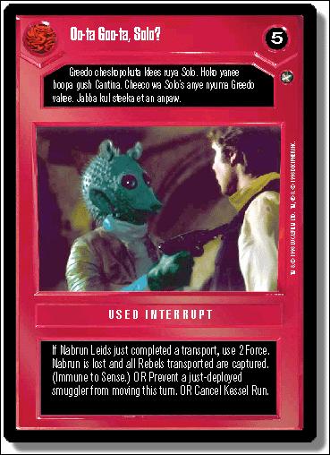 Star Wars: A New Hope Limited (Base Set) card 58 Oo-ta Goo-ta, Solo?