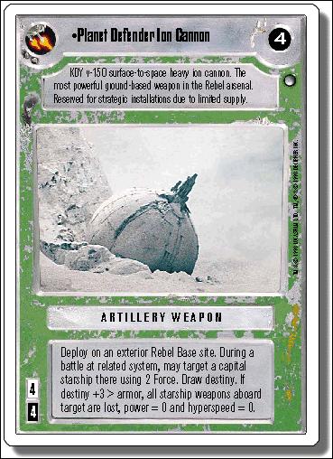 Star Wars: Hoth Revised (Base Set) card 155 Planetary Defender Ion Cannon