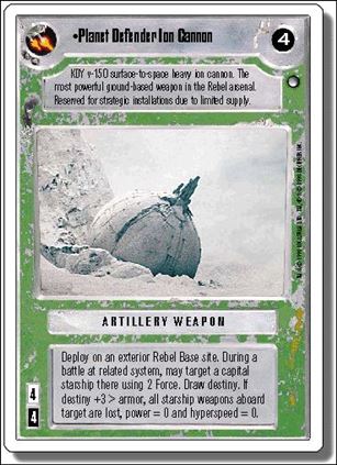 Star Wars: Hoth Revised (Base Set) card 155 Planetary Defender Ion Cannon