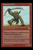 Magic the Gathering: Portal (Base Set) card 145-B Raging Goblin