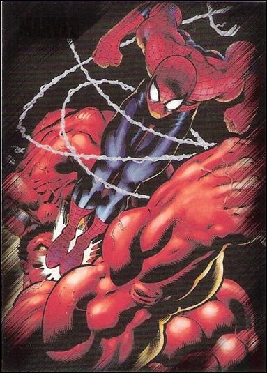 Marvel Heroes and Villains (Base Set) card 58 Spider-Man vs Red Hulk