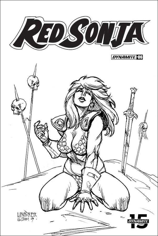 Red Sonja (2019) issue 6-H Joseph Michael Linsner 1:30 Black & White Cover
