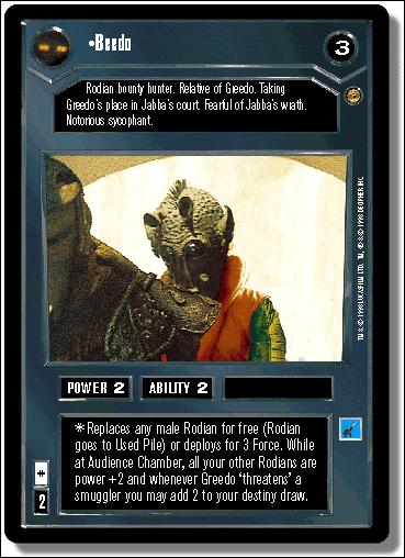 Star Wars: Jabba's Palace Limited (Base Set) card 7 Beedo