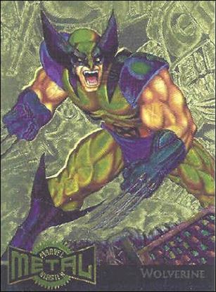 Marvel Metal (Metal Blasters Subset) card 18-B Wolverine (Gold Foil)