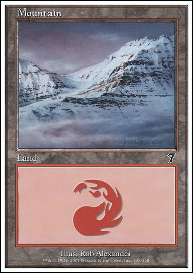 Magic the Gathering: 7th Edition (Base Set) card 338 Mountain