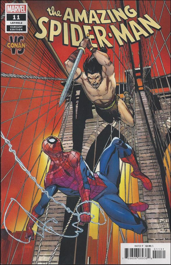 Amazing Spider-Man (2018) issue 11-C Giuseppe Camuncoli "Marvel Vs. Conan" Cover