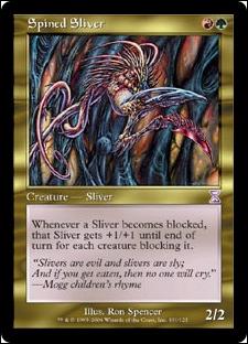 Magic the Gathering: Time Spiral (Timeshifted Subset) card 101 Spined Sliver