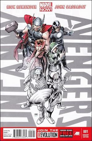 Uncanny Avengers (2012) issue 1-N John Cassaday Party Cover