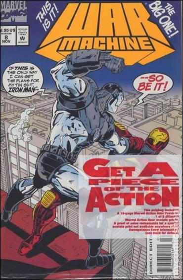 War Machine (1994) issue 8 Polybagged Yello Logo w/ Filpbook & Animation Cell