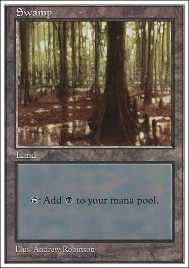 Magic the Gathering: 5th Edition (Base Set) card 432-B Swamp