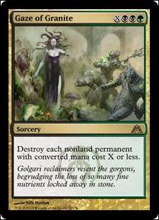 Magic the Gathering: Dragon's Maze (Base Set) card 72 Gaze of Granite